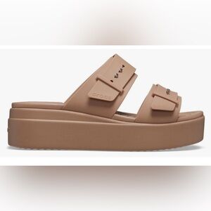 Crocs Women's Brooklyn Buckle Low Wedge, Platform Sandals